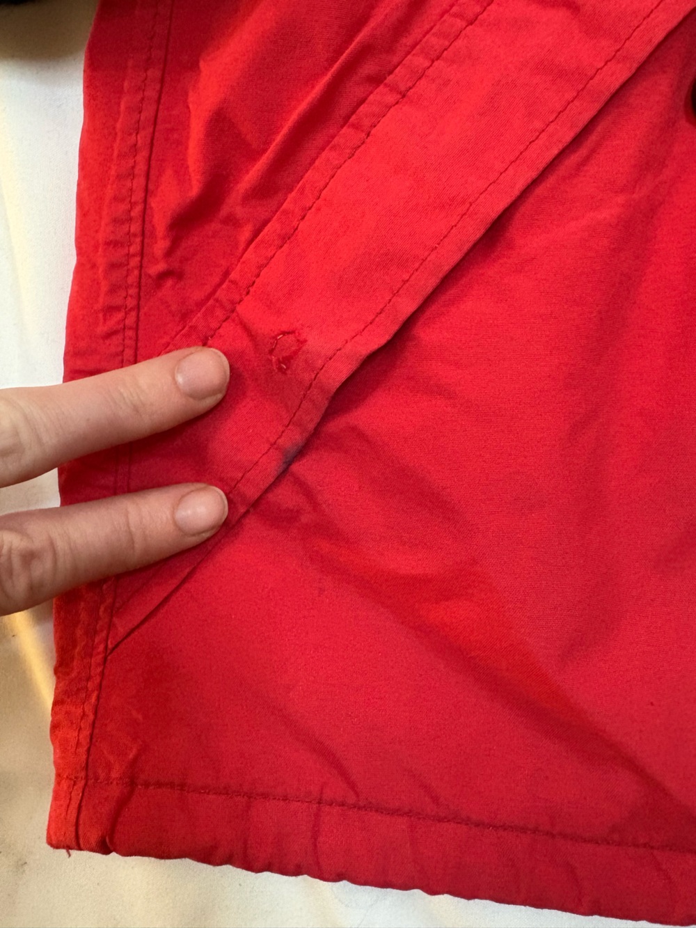 Vintage MEC 90s GoreTex Shell Colourblock Parka Jacket Mens M/L Gorpcore Red - Picture 4 of 16